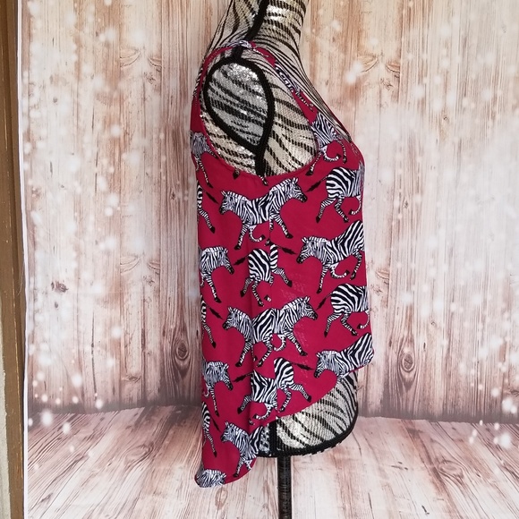 Zebra high-low tank top size small - Picture 3 of 6
